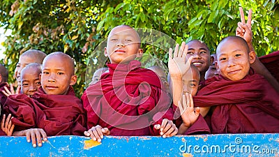 Burmese Monks Editorial Stock Photo