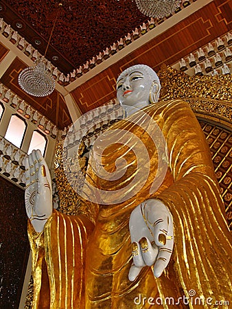 Burmese Standing Buddha Stock Photo