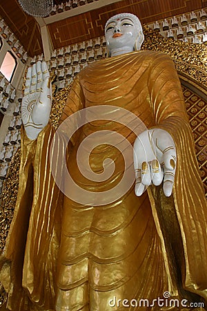 Burmese Standing Buddha Stock Photo