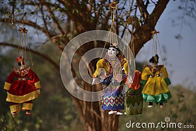 Burmese traditional puppet doll handcraft Stock Photo