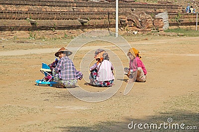 Burmese women Myanmar Editorial Stock Photo