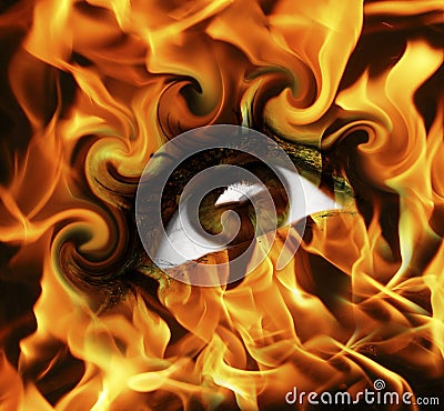 Burn eye Stock Photo