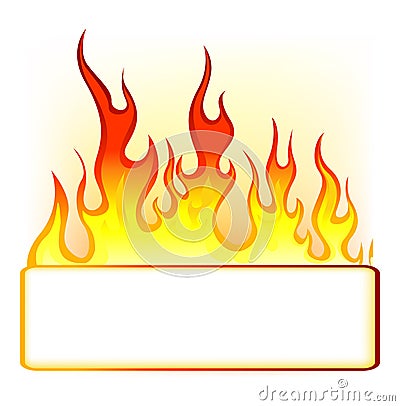Burn flame fire with space for text Stock Photo