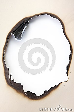 Burn Hole Stock Photo