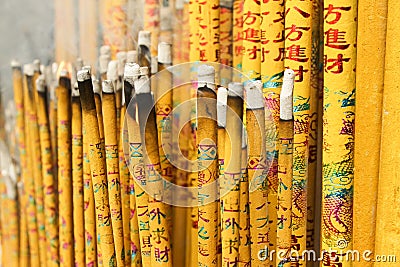 Burn incense Stock Photo