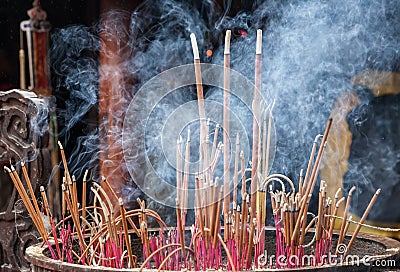 Burn incense Stock Photo