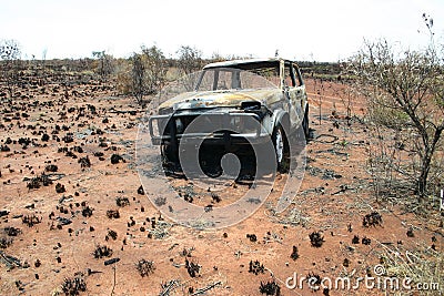 Burned car Stock Photo