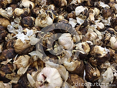 burned garlic Stock Photo