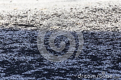 Burned tire rubber from a drift Stock Photo