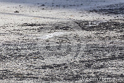 Burned tire rubber from a drift Stock Photo