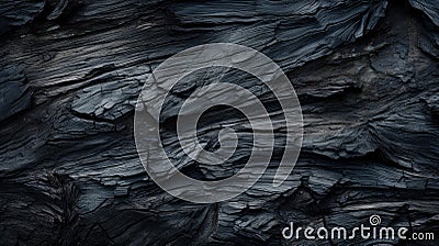 Burned wood texture background, black charcoal close-up. Abstract charred timber, pattern of dark scorched tree. Concept of smoke Stock Photo