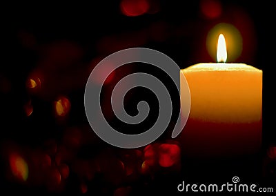 Burning candle Stock Photo