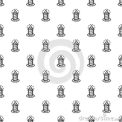 Burning candle pattern seamless vector Vector Illustration