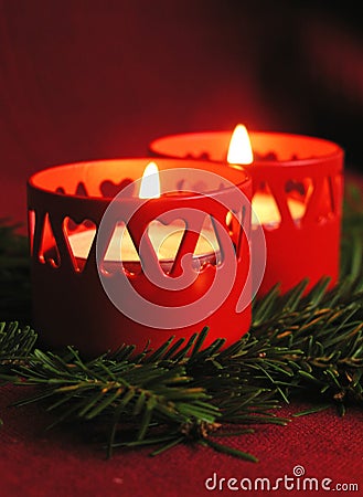 Burning Candles Stock Photo