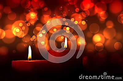 Burning Candles Stock Photo