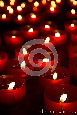 Burning candles Stock Photo