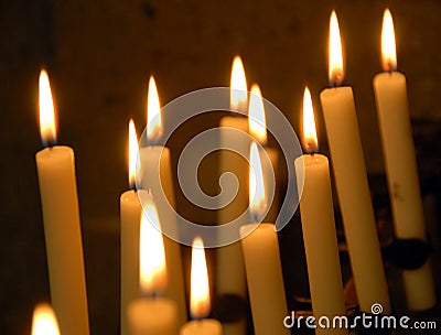 Burning candles Stock Photo