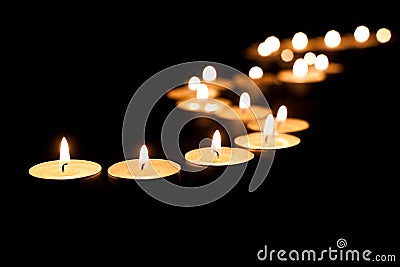 Burning candles Stock Photo