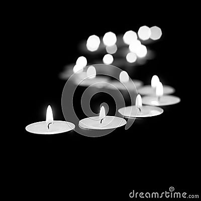 Burning candles Stock Photo