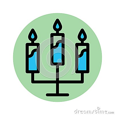 Burning candles, candlelight fill background vector icon which can easily modify or edit Vector Illustration