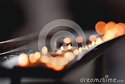 Burning candles Stock Photo