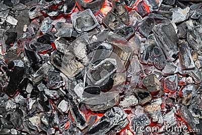 Burning coals. Stock Photo