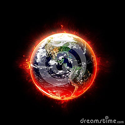 Burning Earth Stock Photo