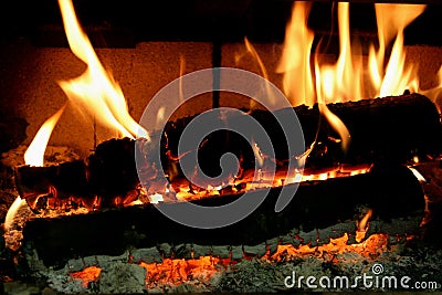 Burning Embers Stock Photo