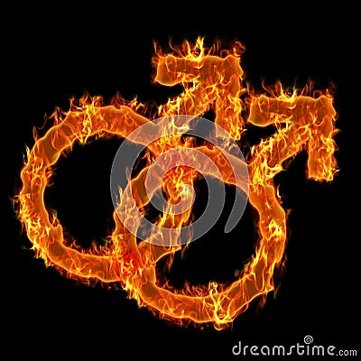 Burning Gay Symbol Stock Photo