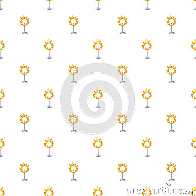 Burning hoop pattern Vector Illustration