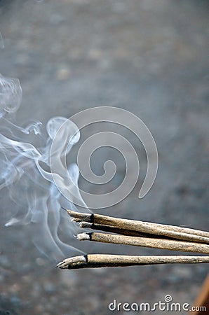 Burning Incense Stock Photo