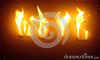 Burning love Stock Photo