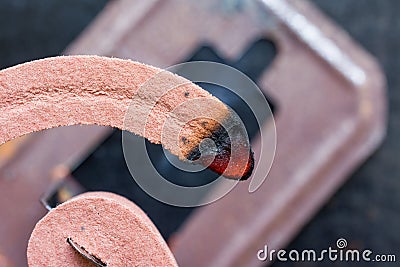 Burning mosquito coil repellent, spiral shape Stock Photo