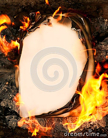 burning paper Stock Photo