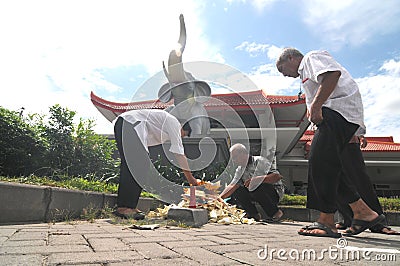 Burning paper money Editorial Stock Photo