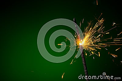 Burning sparkler Stock Photo