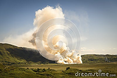 Burning Stubble, South Morar Stock Photo