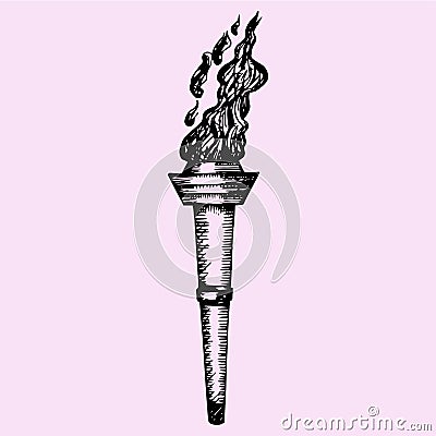 Burning torch Vector Illustration