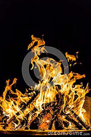 Burning woods Stock Photo