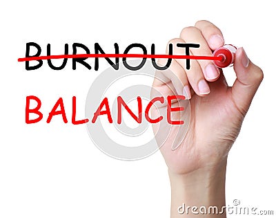 Burnout Balance Concept Stock Photo