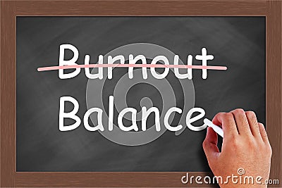 Burnout Balance Concept Stock Photo