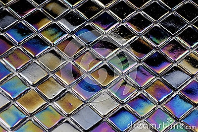 Burnt glass mosaic Stock Photo