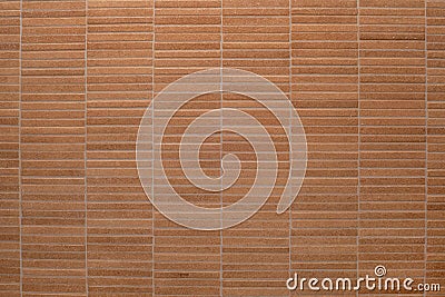 Burnt orange long narrow tile wall background Stock Photo