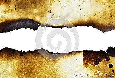 Burnt paper background Stock Photo