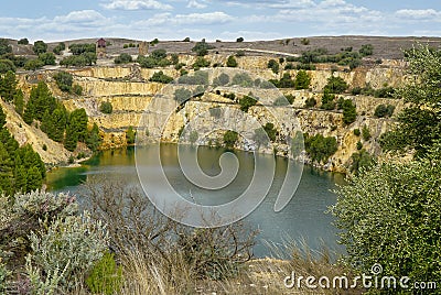 Burra Mine Site, a Nationally Listed Heritage Area Stock Photo