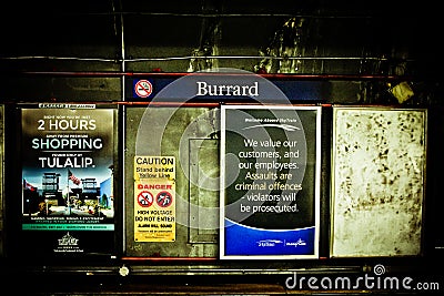 Burrard Station, Vancouver, B.C. Editorial Stock Photo