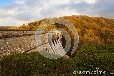 Burrator Reservoir Dam, Dartmoor Devon Stock Photo