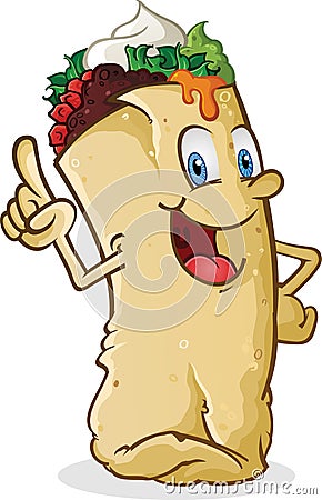 Burrito Character Vector Illustration