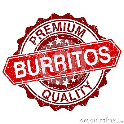 Burritos red vintage stamp Vector Illustration