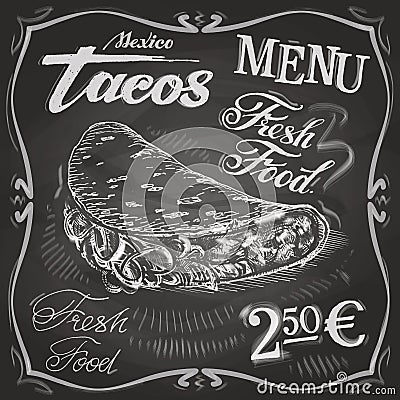 Burritos, tacos vector logo design template. fast Vector Illustration